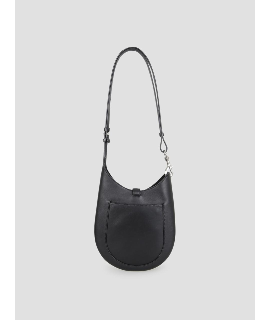 PHOEBE PHILO Черная кожаная сумка через плечо, фото 3