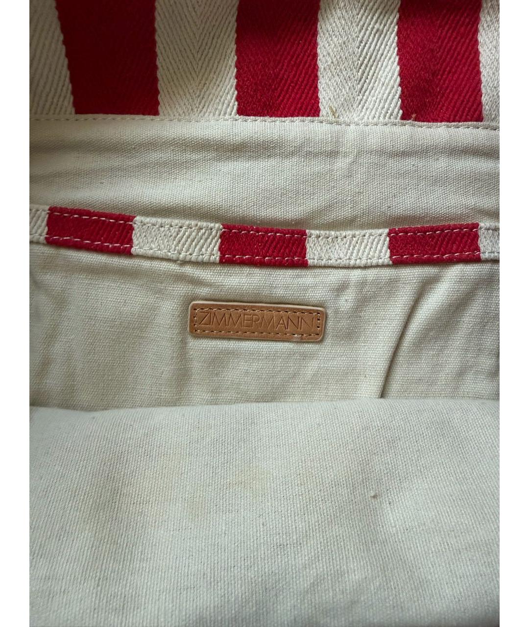 ZIMMERMANN Красная тканевая пляжная сумка, фото 4