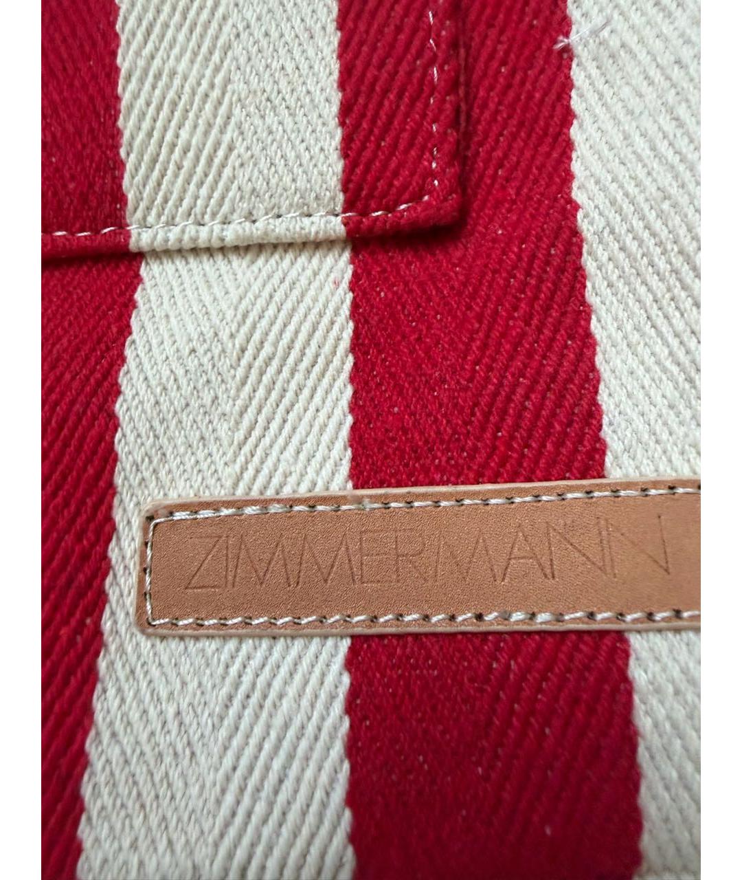 ZIMMERMANN Красная тканевая пляжная сумка, фото 2