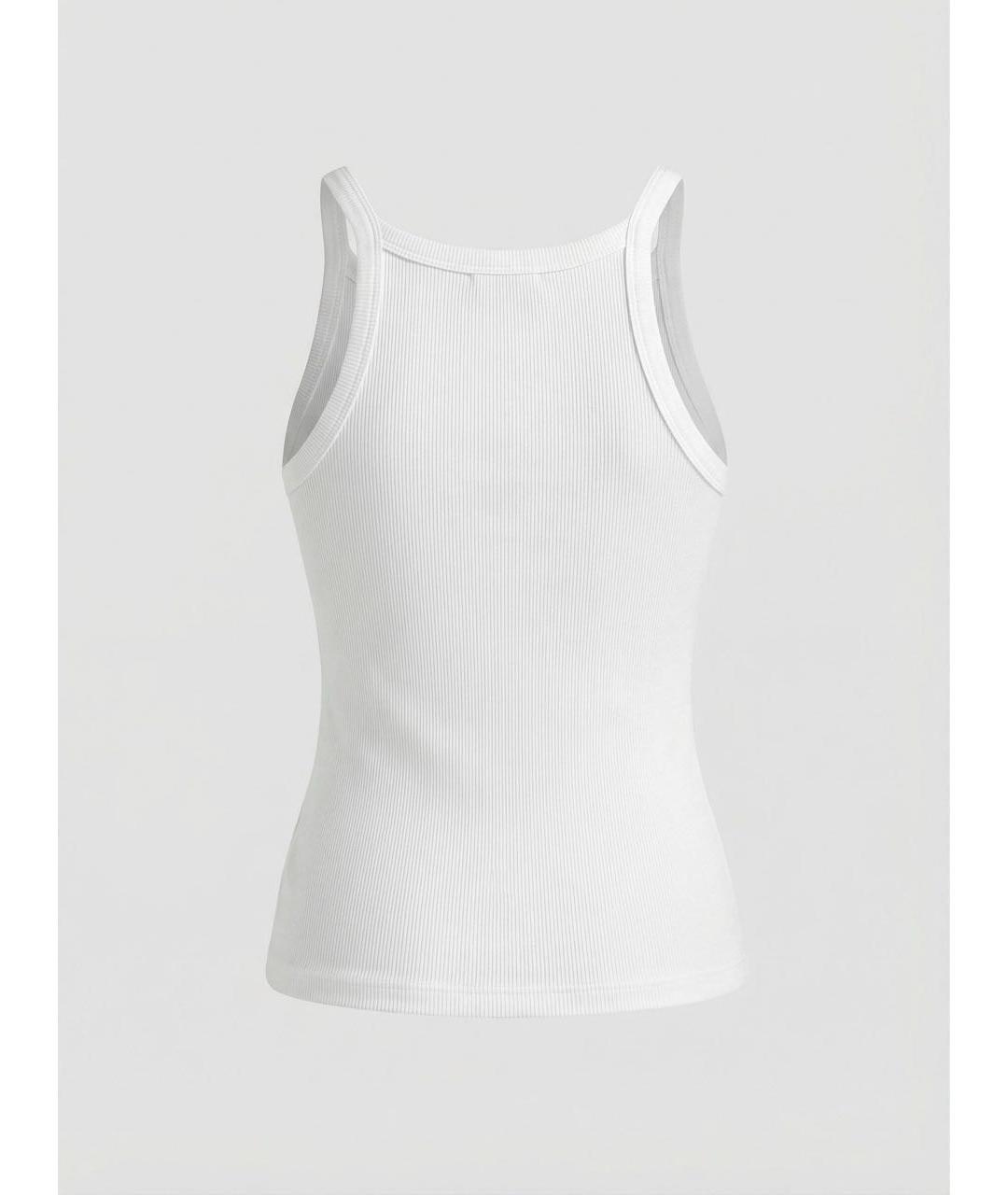 FENDI Белая хлопко-эластановая майка, фото 2