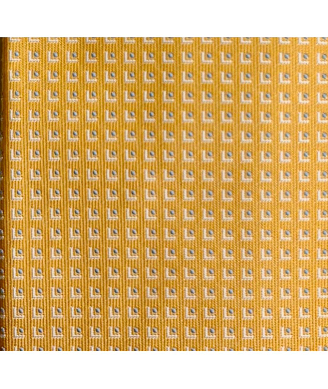HERMES Желтый шелковый галстук, фото 3
