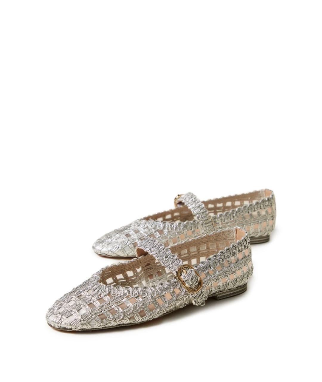 TWIN-SET Серебряные балетки, фото 2