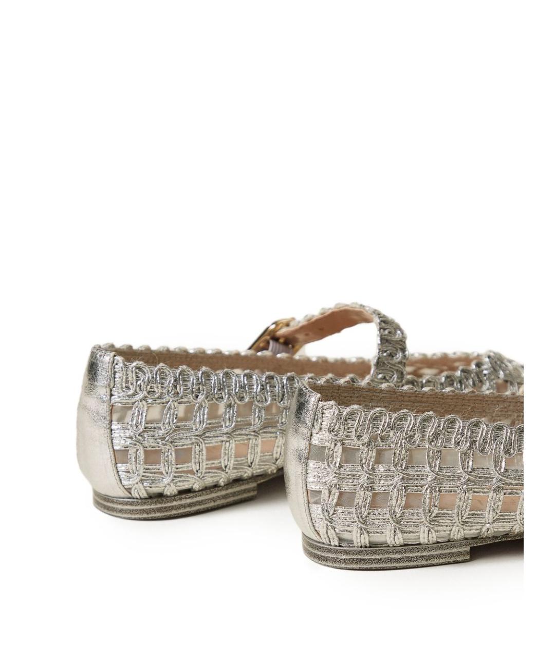 TWIN-SET Серебряные балетки, фото 3