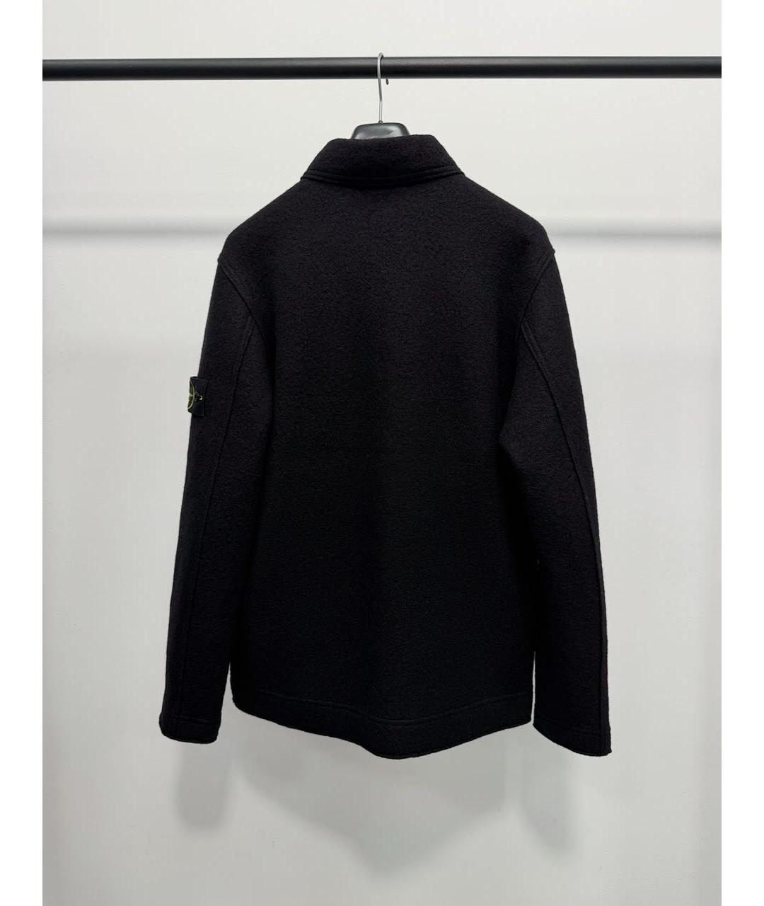 STONE ISLAND Черная шерстяная куртка, фото 5