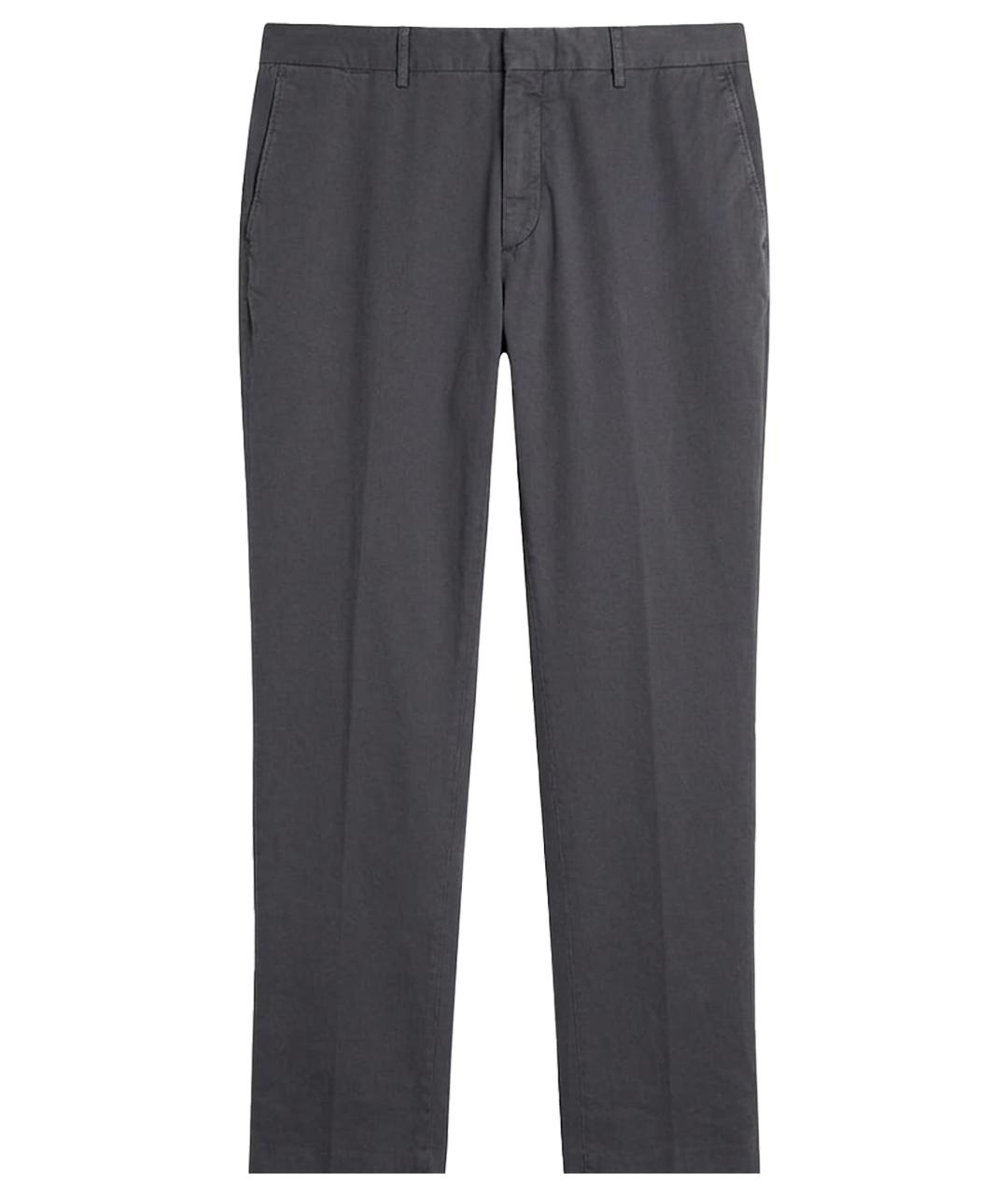 ERMENEGILDO ZEGNA XXX Темно-синие хлопко-эластановые повседневные брюки, фото 1