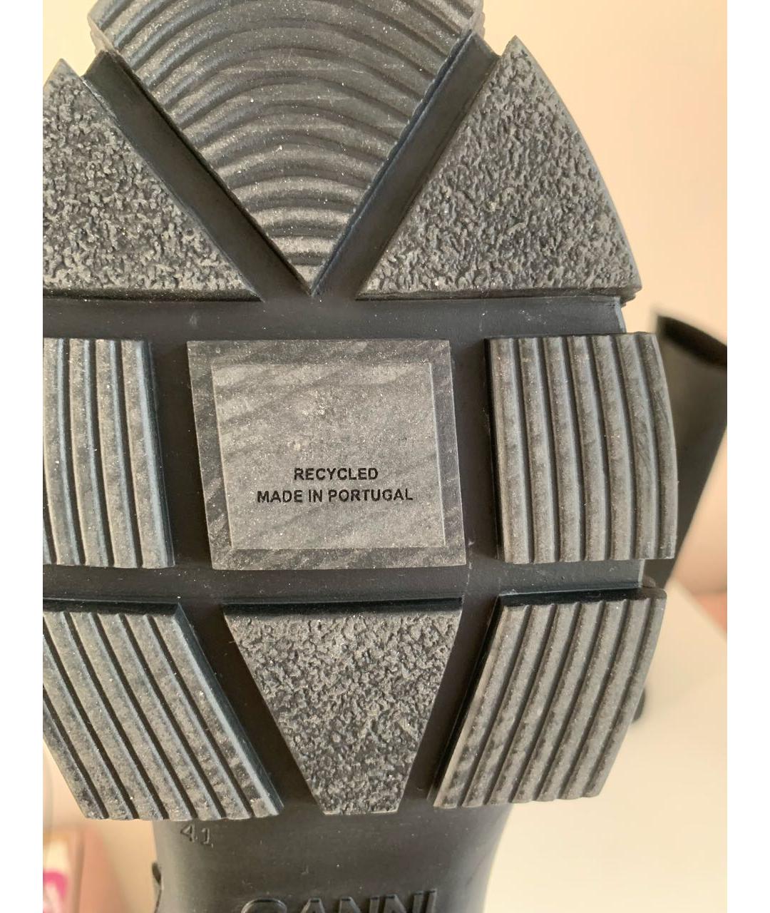 GANNI Черные резиновые сапоги, фото 5