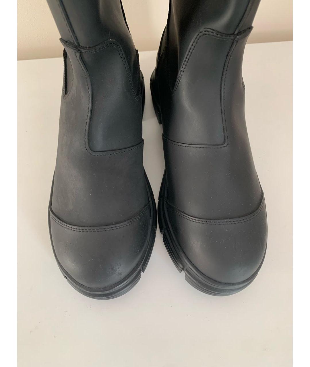 GANNI Черные резиновые сапоги, фото 3