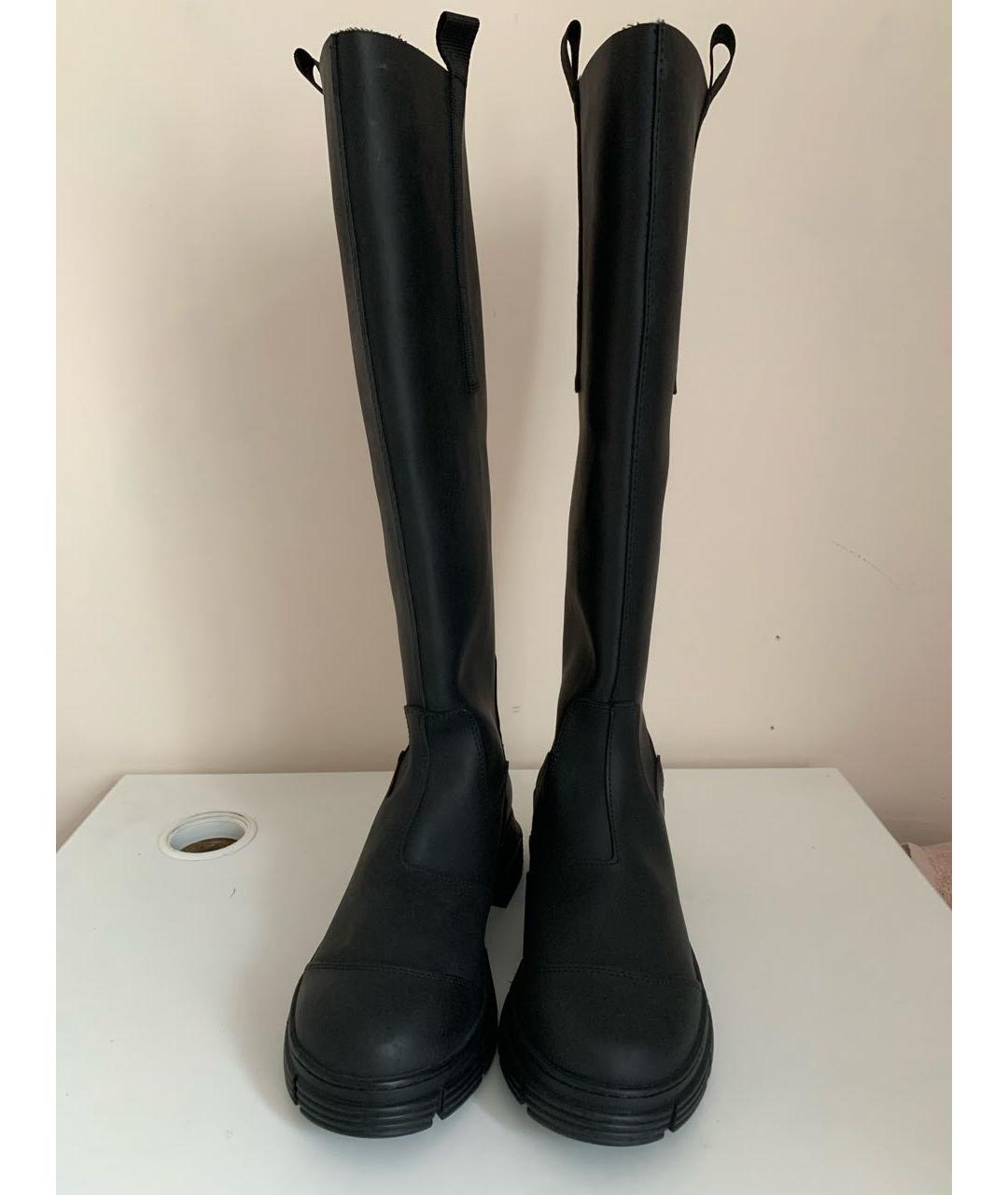 GANNI Черные резиновые сапоги, фото 2