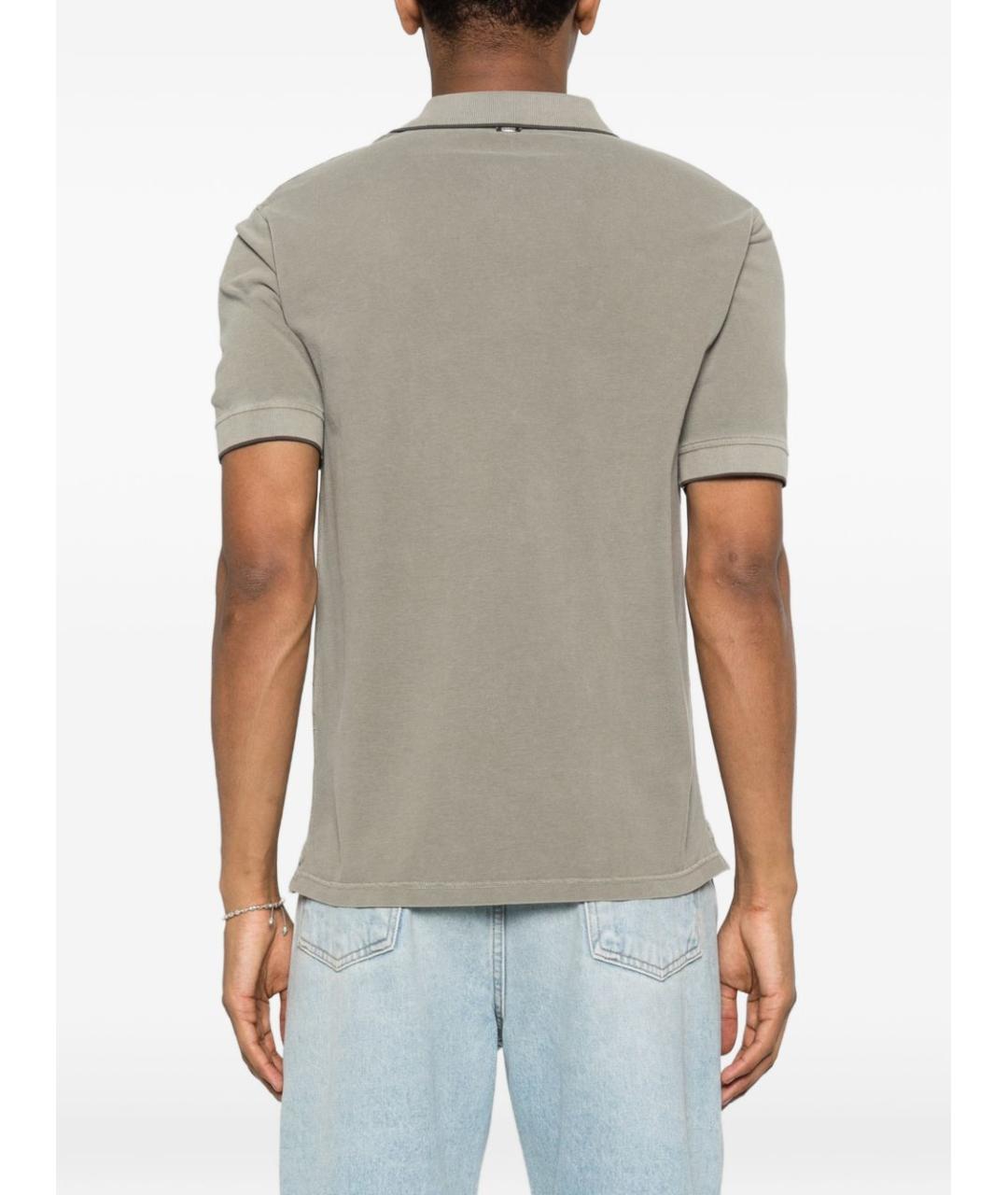 HERNO Зеленые хлопковое поло с коротким рукавом, фото 4