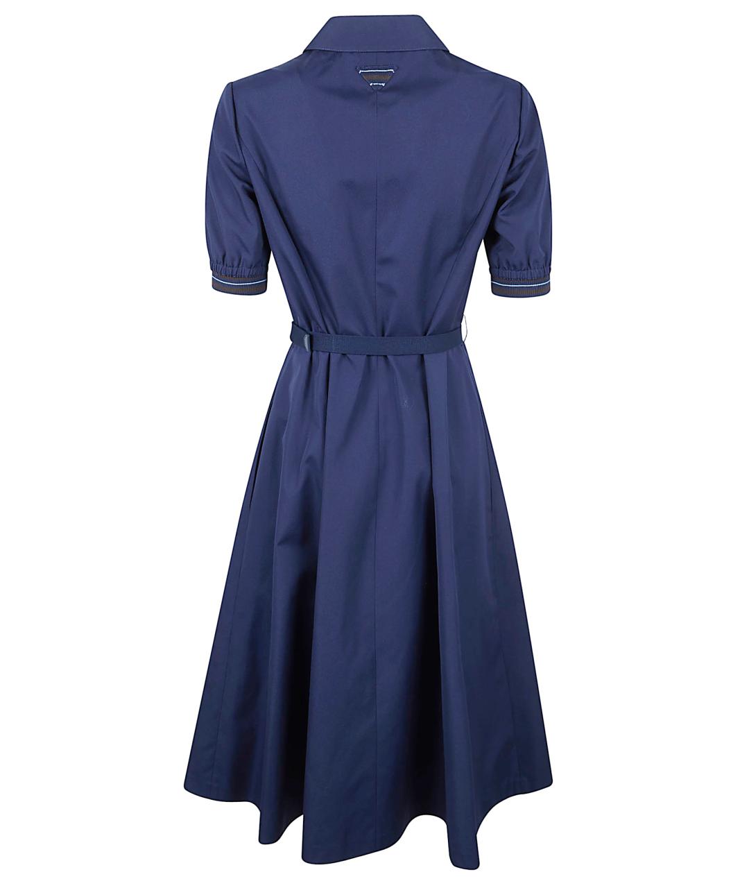 PRADA Синее полиэстеровое повседневное платье, фото 2