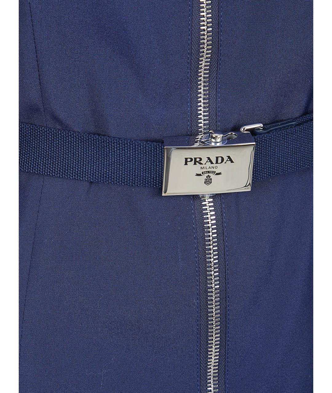 PRADA Синее полиэстеровое повседневное платье, фото 3