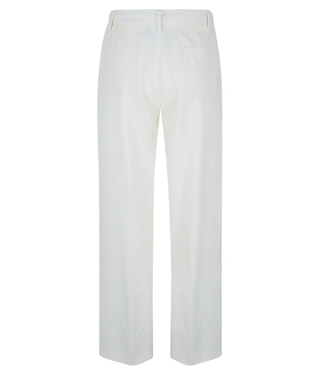 FABIANA FILIPPI Белые полиэстеровые прямые брюки, фото 2
