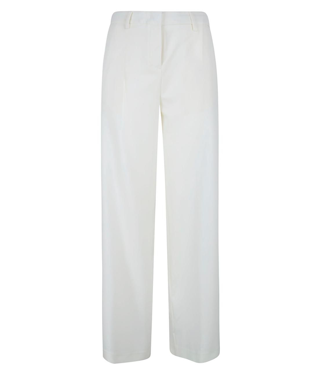 FABIANA FILIPPI Белые полиэстеровые прямые брюки, фото 1