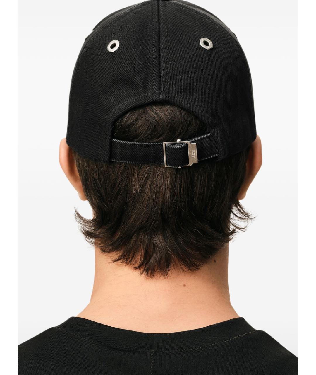 Ami Paris Черная хлопковая кепка/бейсболка, фото 2