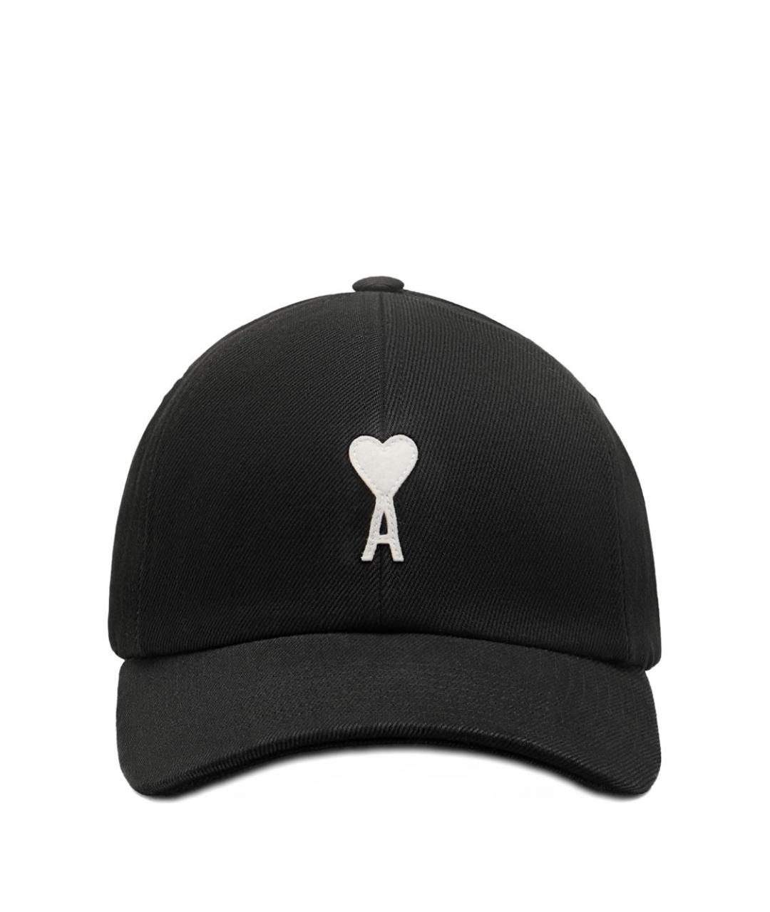 Ami Paris Черная хлопковая кепка/бейсболка, фото 1