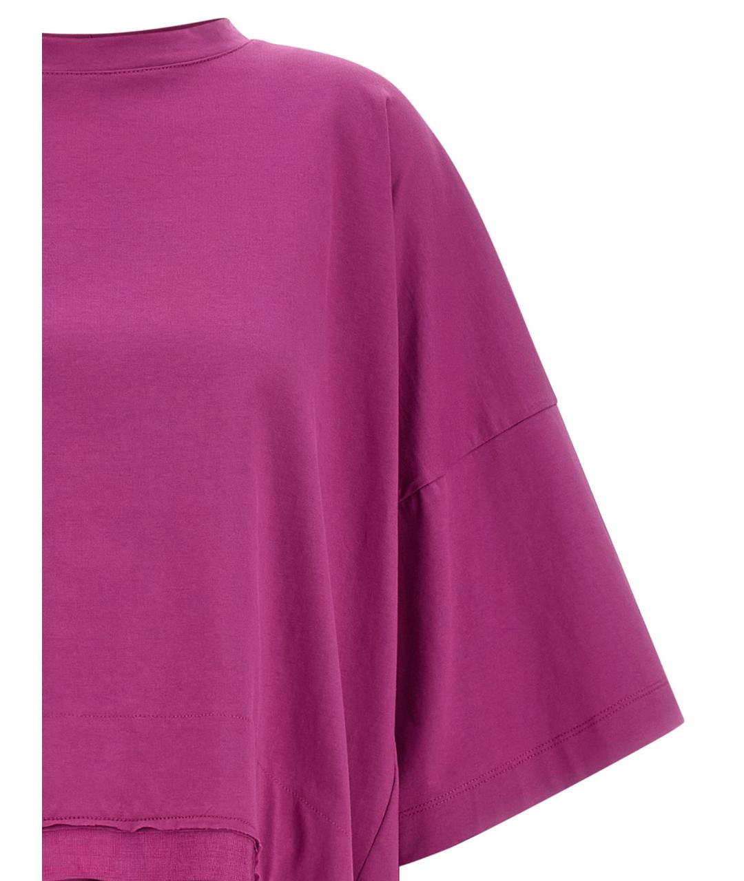 DI.LA3 PARI' Фуксия хлопковая футболка, фото 3