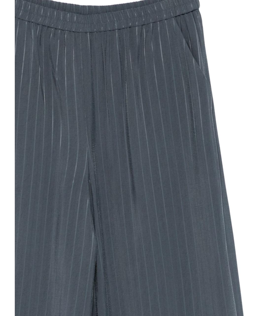 EMPORIO ARMANI Серые полиэстеровые прямые брюки, фото 3