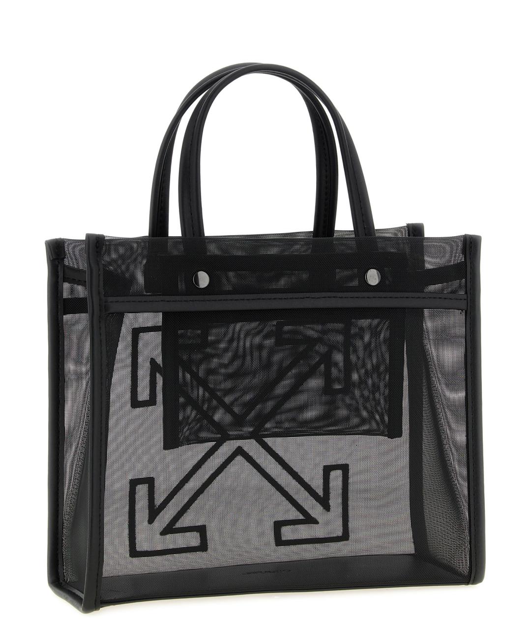 OFF-WHITE Черная сумка тоут, фото 2