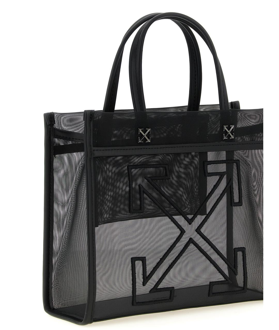 OFF-WHITE Черная сумка тоут, фото 3