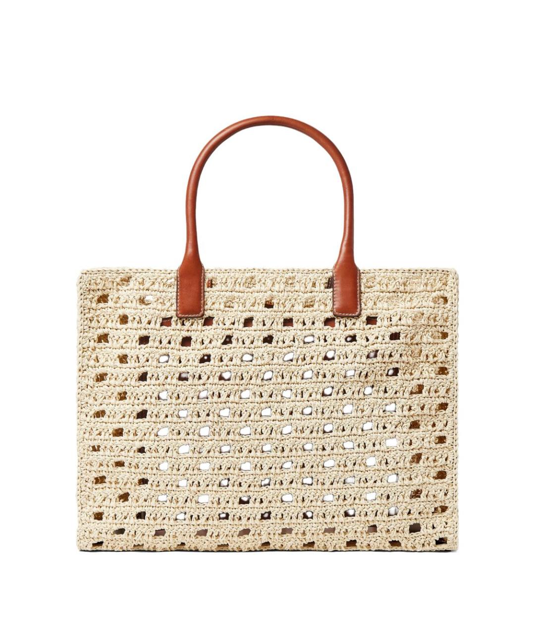 VERSACE Бежевая хлопковая сумка тоут, фото 4