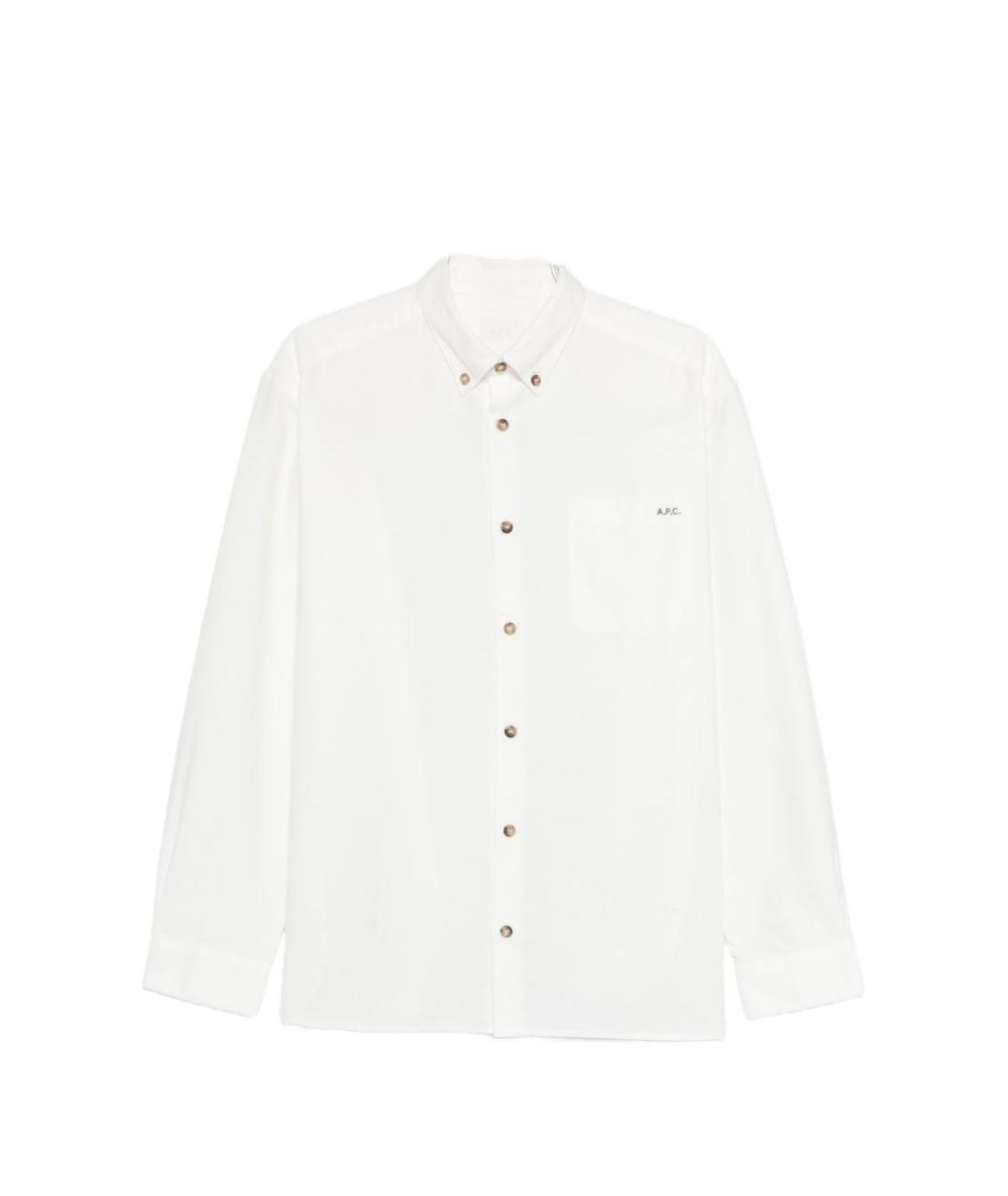 A.P.C. Белая хлопковая рубашка, фото 1
