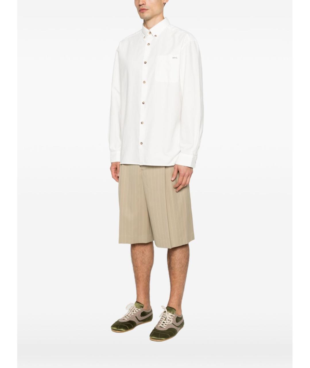 A.P.C. Белая хлопковая рубашка, фото 3