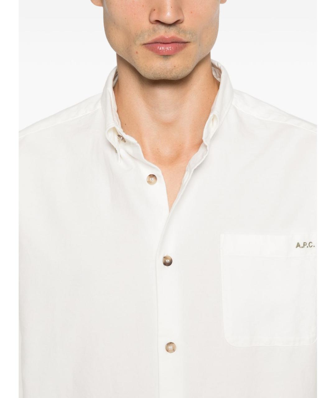 A.P.C. Белая хлопковая рубашка, фото 4