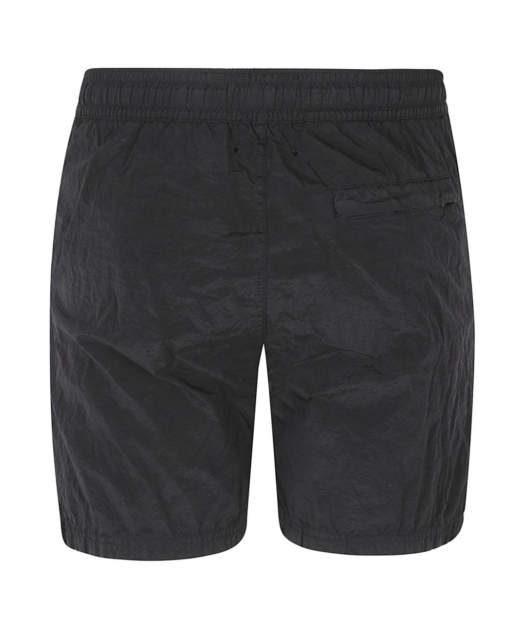 STONE ISLAND Черные полиамидовые шорты, фото 3