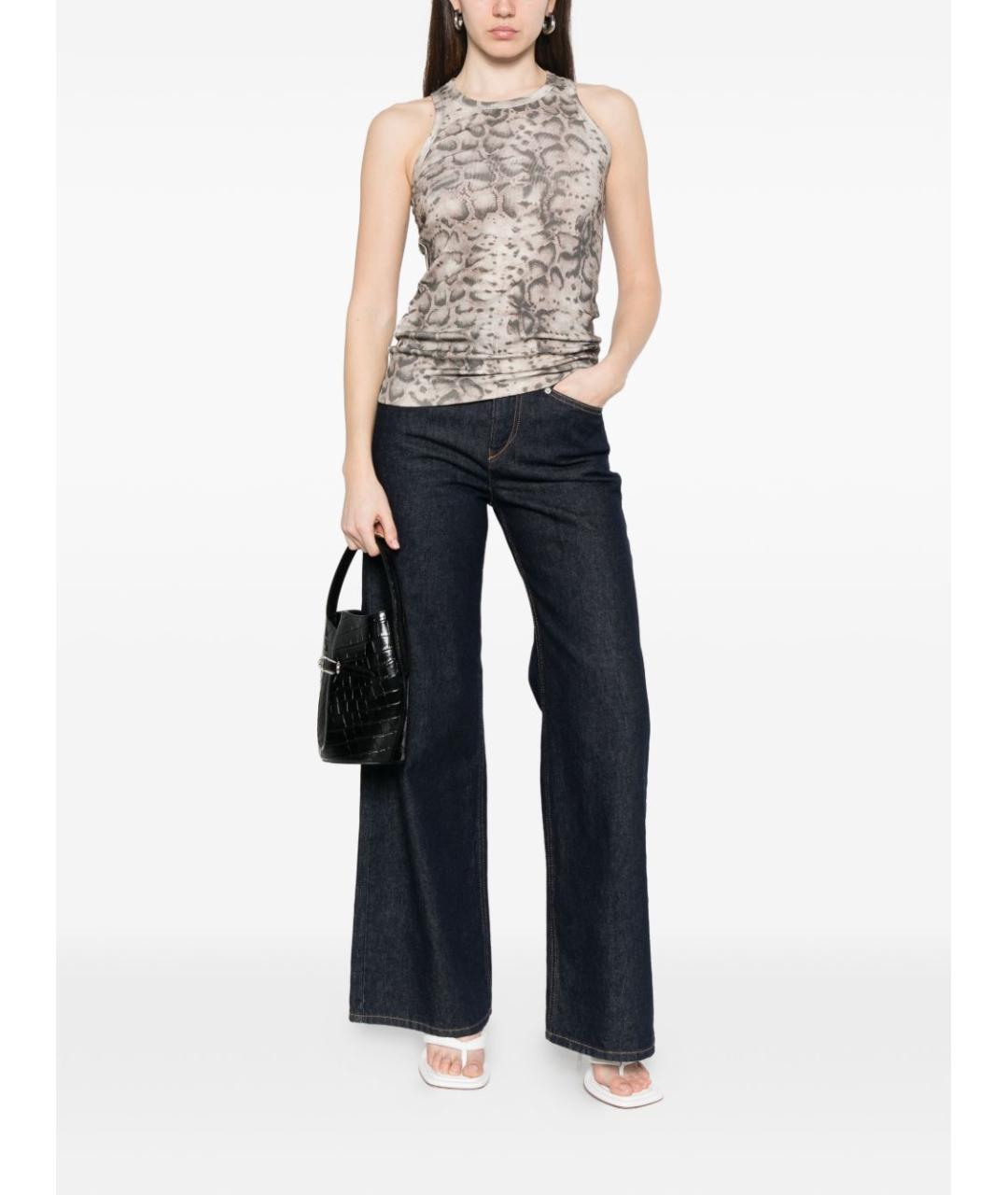 PINKO Бежевая хлопковая майка, фото 5