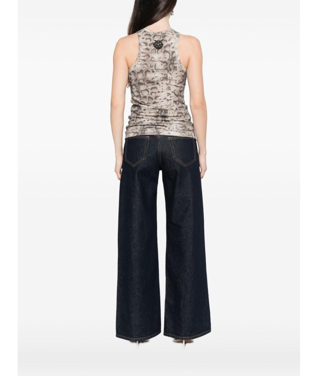 PINKO Бежевая хлопковая майка, фото 4