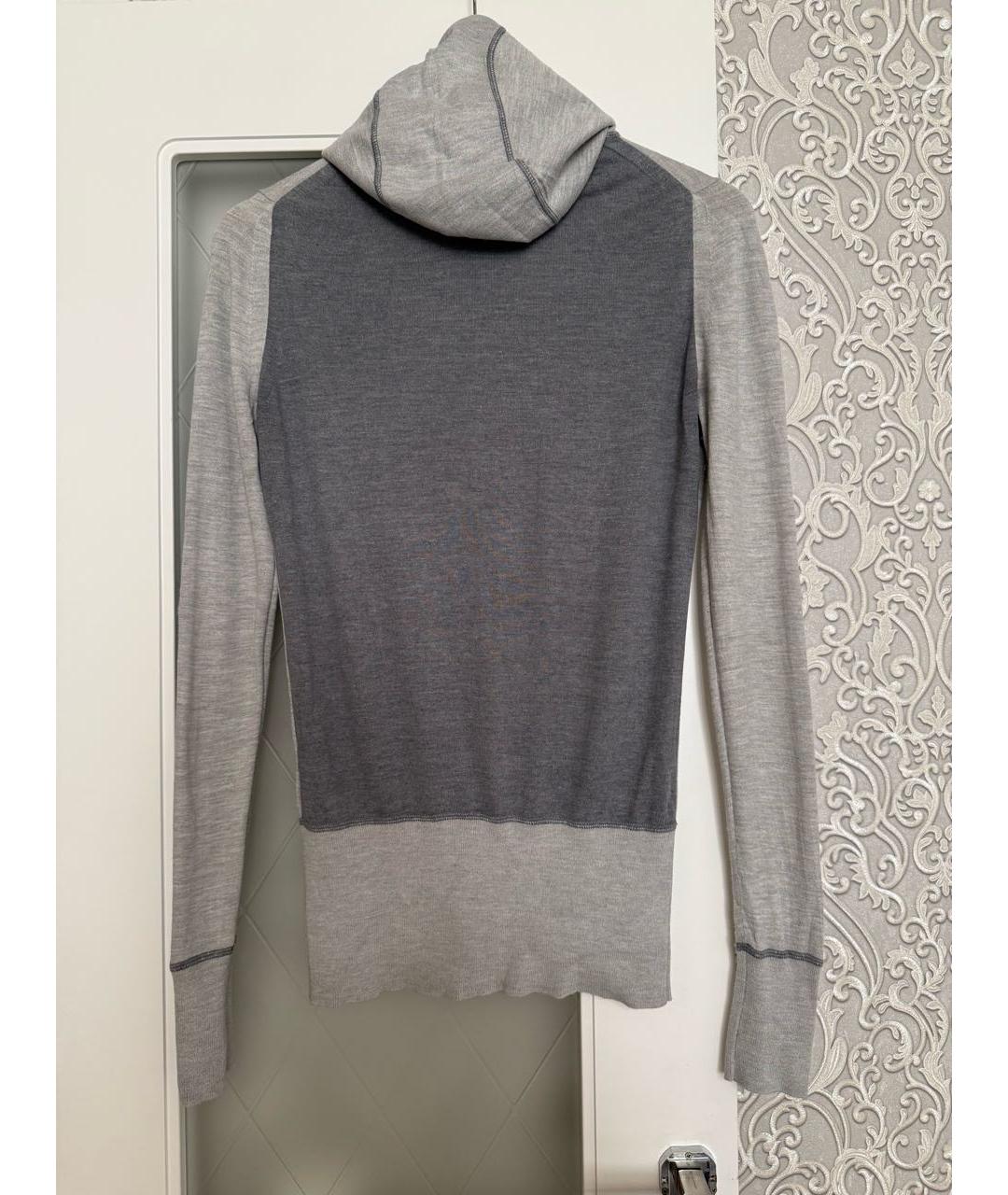 BURBERRY Серый шелковый джемпер / свитер, фото 2