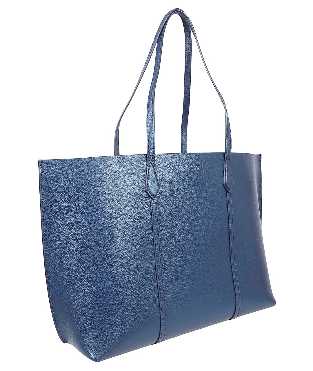 TORY BURCH Синяя кожаная сумка тоут, фото 2