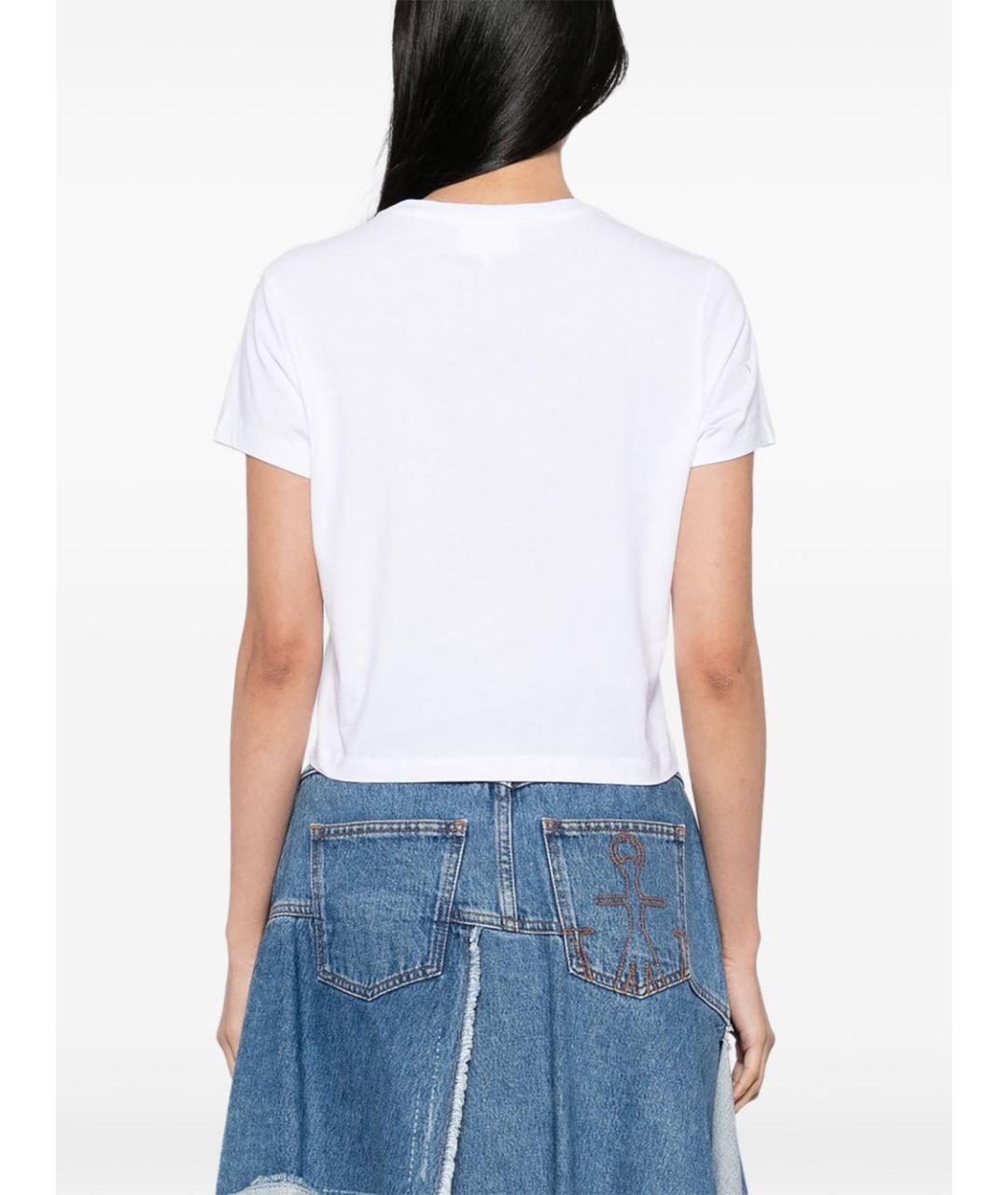 MAISON KITSUNE Белая хлопковая футболка, фото 5