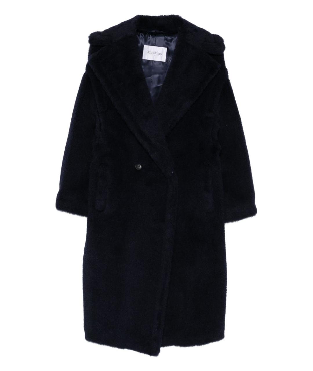 MAX MARA Темно-синее шерстяное пальто, фото 1