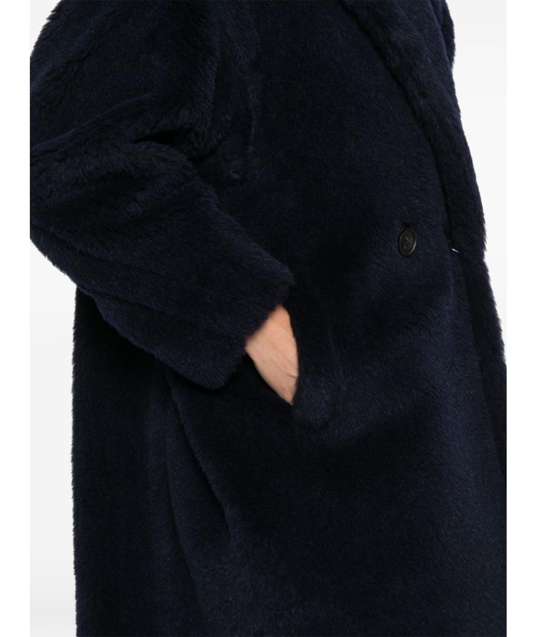 MAX MARA Темно-синее шерстяное пальто, фото 5