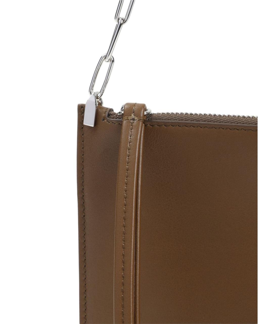 PHOEBE PHILO Хаки кожаная сумка тоут, фото 2