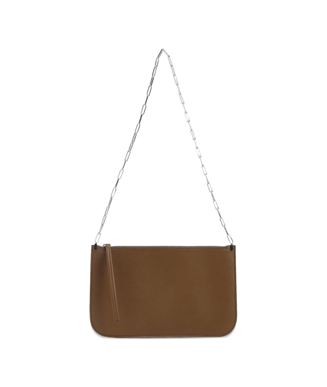 PHOEBE PHILO Хаки кожаная сумка тоут, фото 1