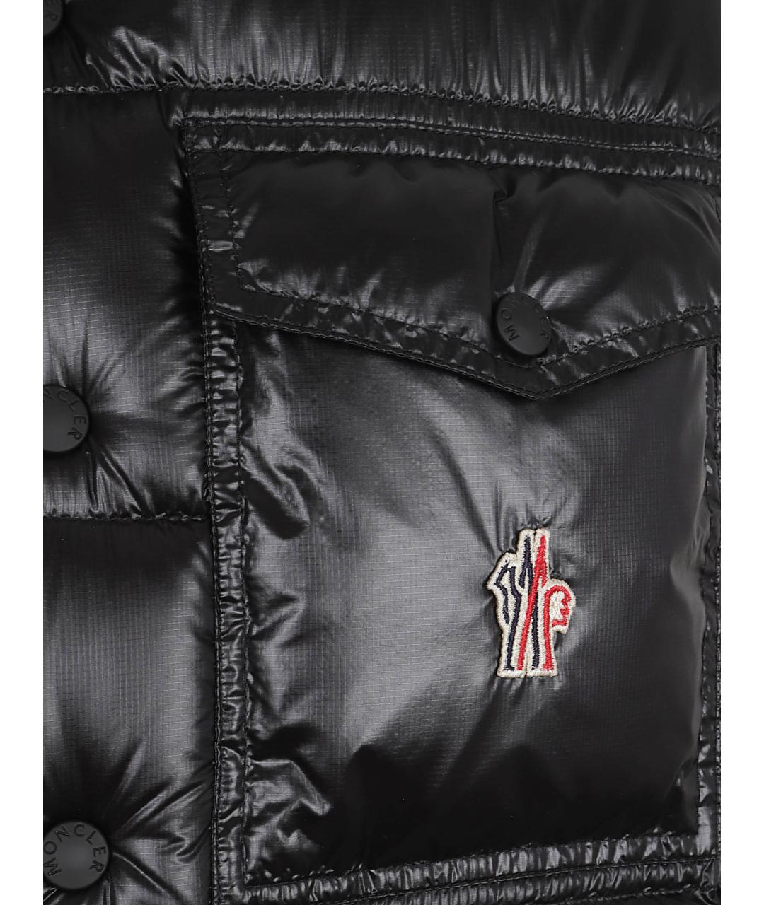 MONCLER GRENOBLE Черный полиэстеровый жилет, фото 2