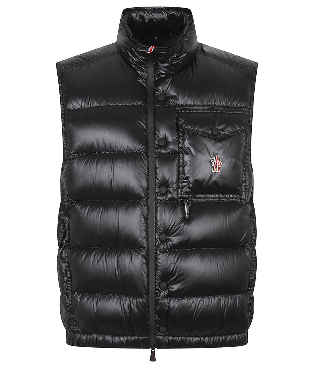 MONCLER GRENOBLE Черный полиэстеровый жилет, фото 1