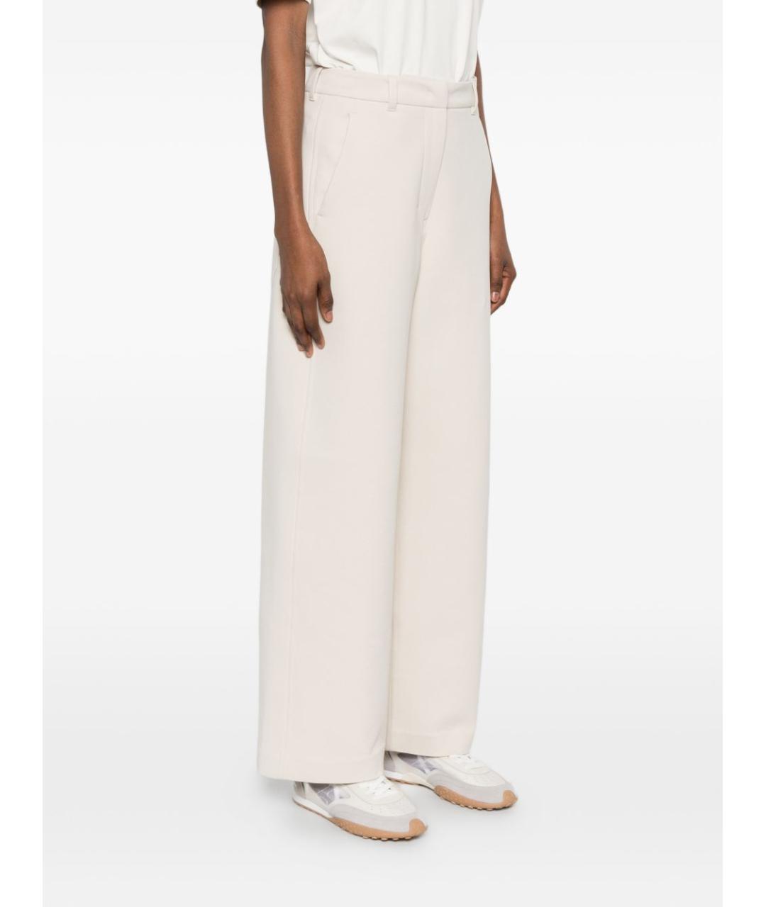 'S MAX MARA Бежевые хлопковые прямые брюки, фото 2