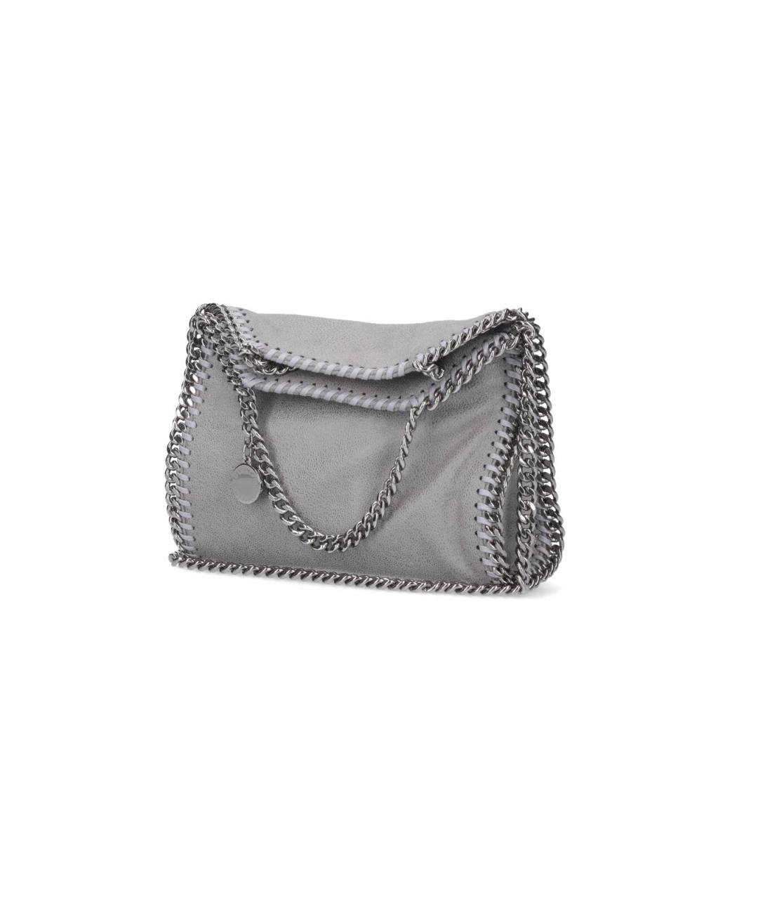 STELLA MCCARTNEY Серая синтетическая сумка тоут, фото 2