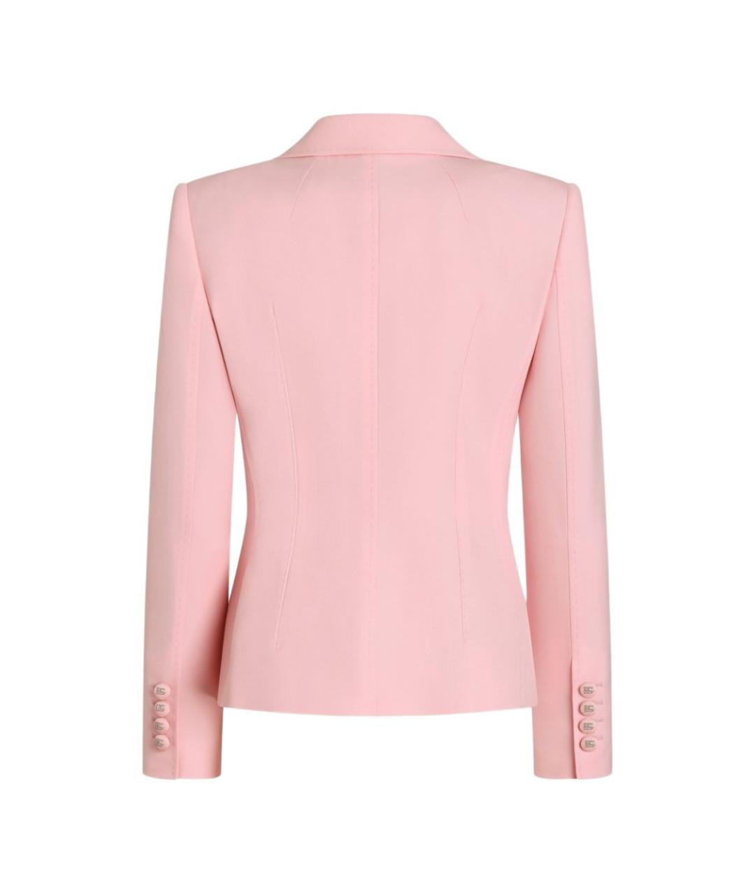 DOLCE&GABBANA Розовый шерстяной жакет/пиджак, фото 2