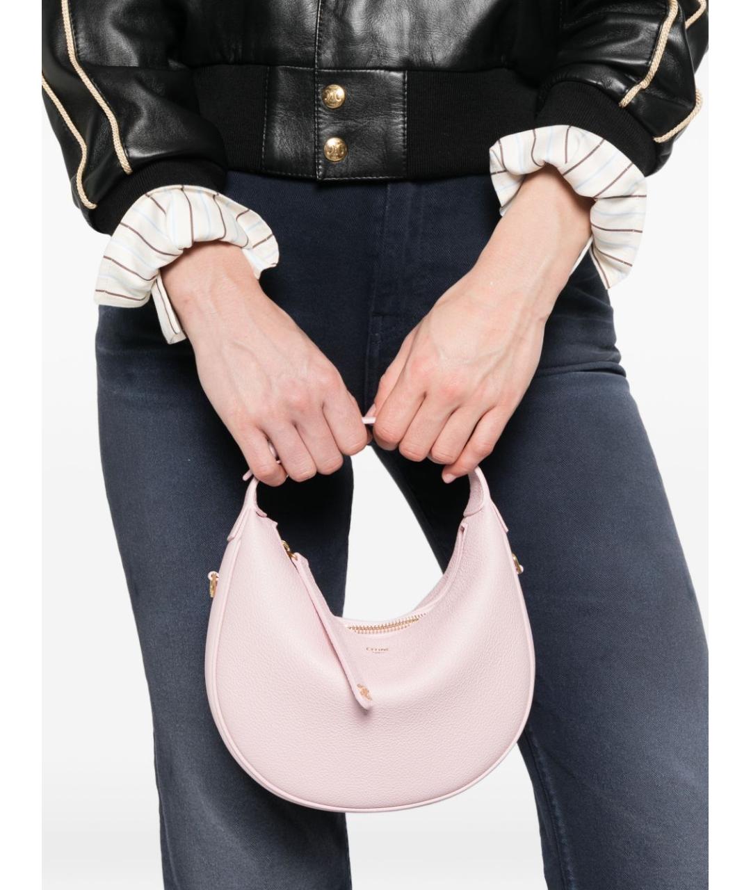 CELINE Розовая кожаная сумка тоут, фото 4
