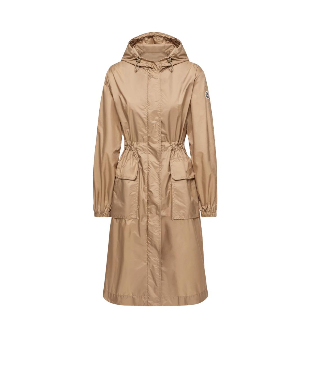 MONCLER Бежевая полиамидовая парка, фото 1