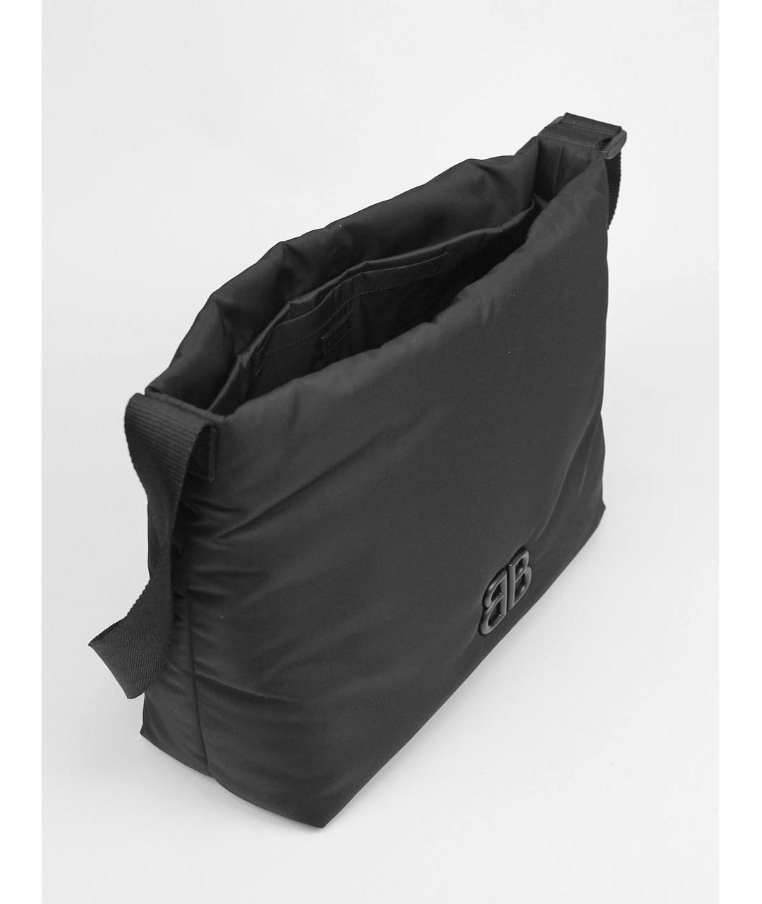 BALENCIAGA Черная тканевая сумка через плечо, фото 4