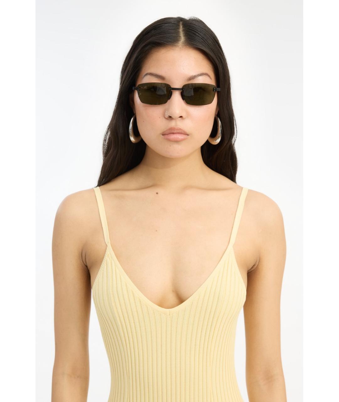 ROTATE Черные металлические солнцезащитные очки, фото 3