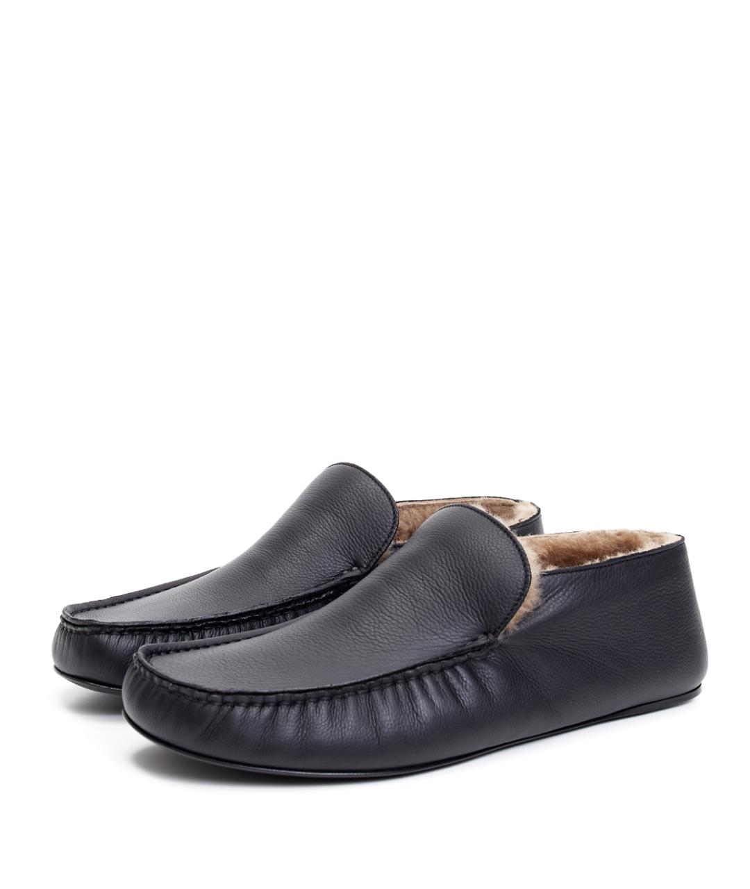 THE ROW Черные кожаные лоферы, фото 2