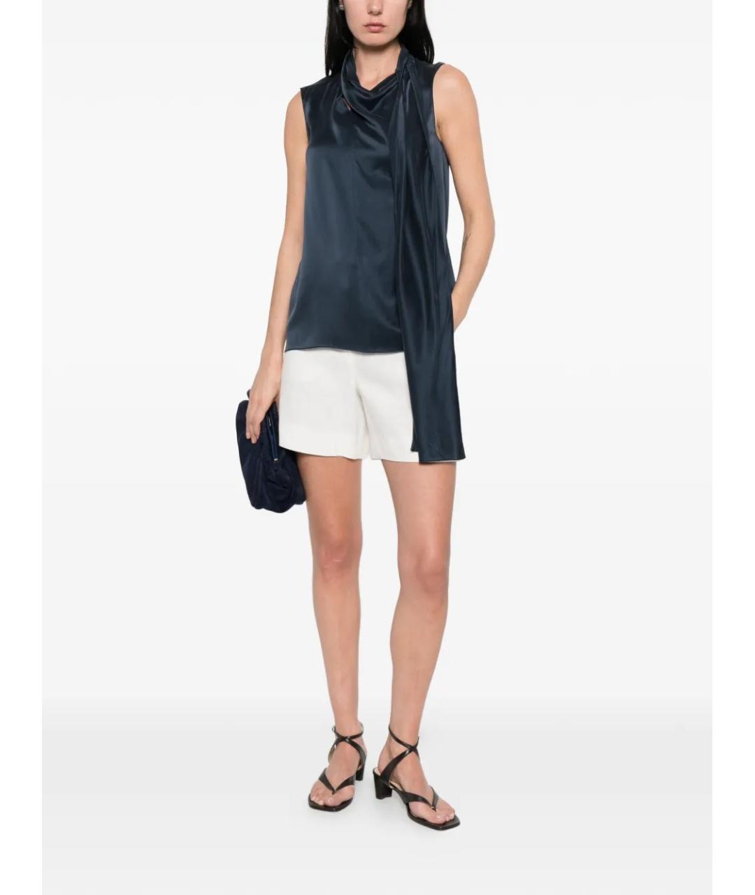 'S MAX MARA Белые льняные шорты, фото 2