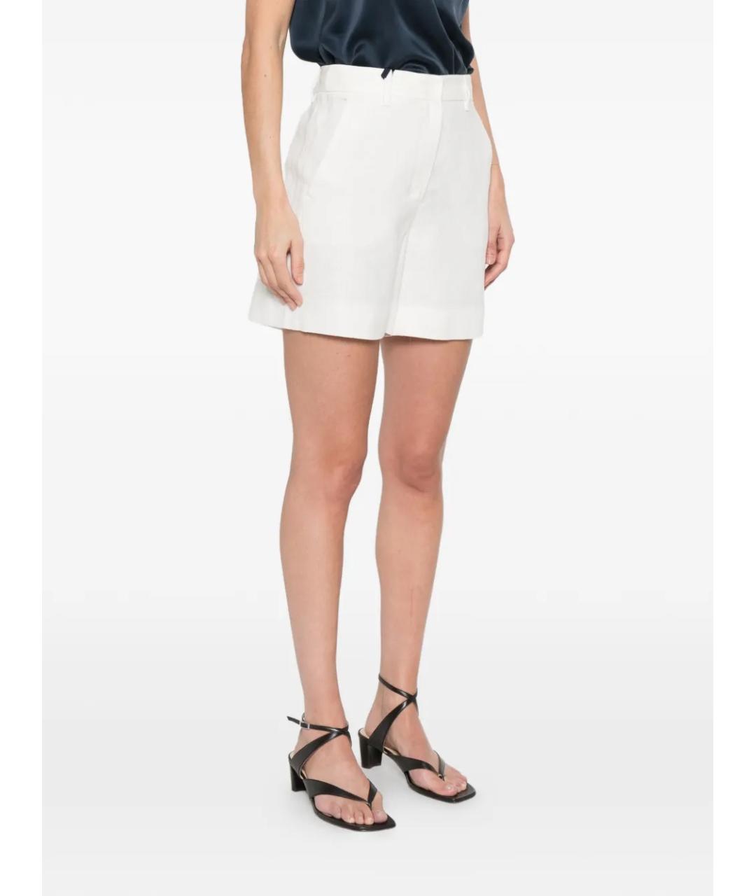 'S MAX MARA Белые льняные шорты, фото 3