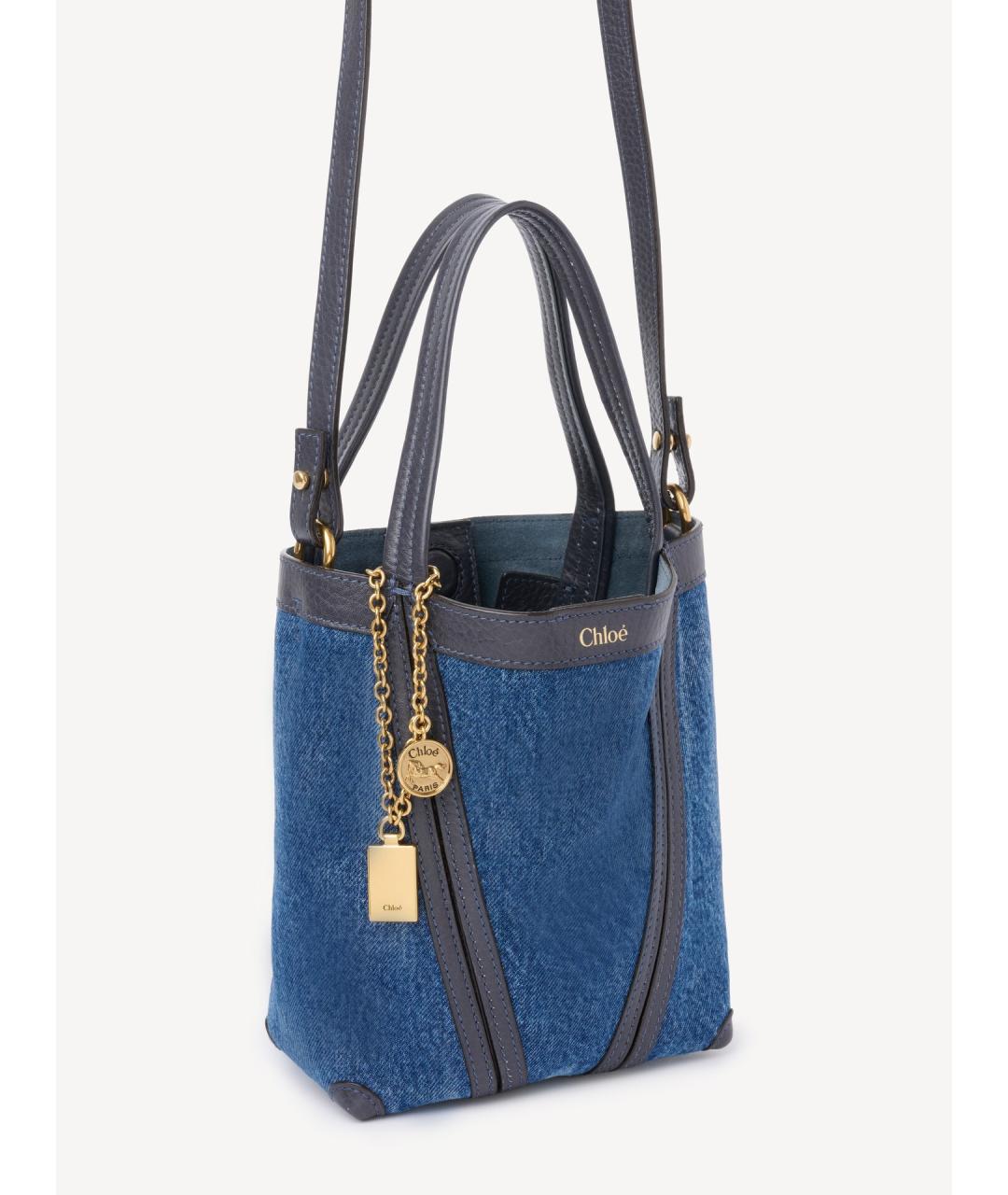 CHLOE Синяя тканевая сумка через плечо, фото 5